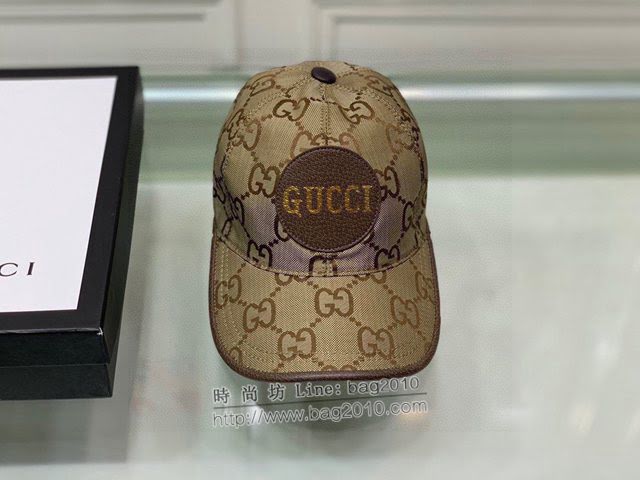 Gucci新品男士帽子 古馳GG印花棒球帽鴨舌帽  mm1377